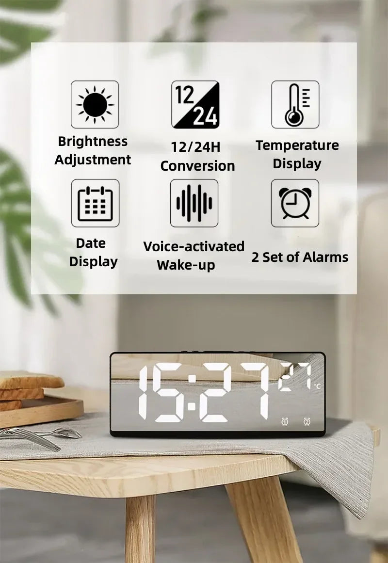 Voice Control LED Alarm Clock